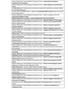 types of cases a family medicine expert witness gets hired for